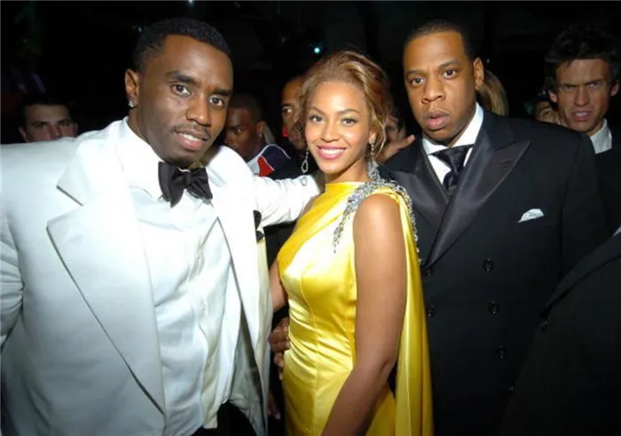 Шон Комбс (P. Diddy), Бейонсе и Jay-Z на CFDA Fashion Awards 2004